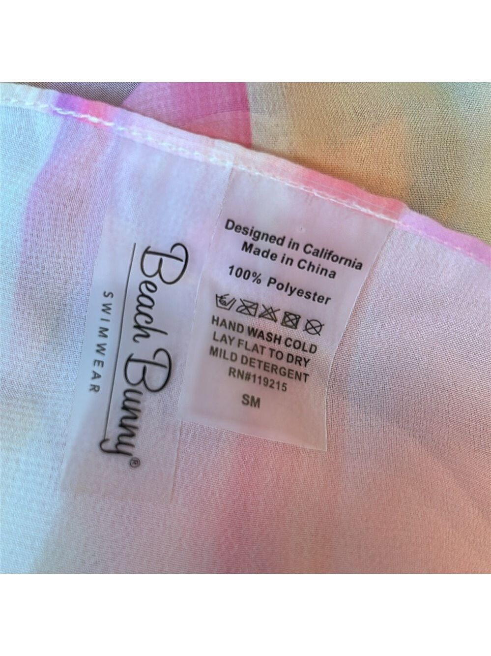 NWT Beach Bunny Mae Tie Front Crop Top Beach Coverup Stripe Size Small - Picture 7 of 9